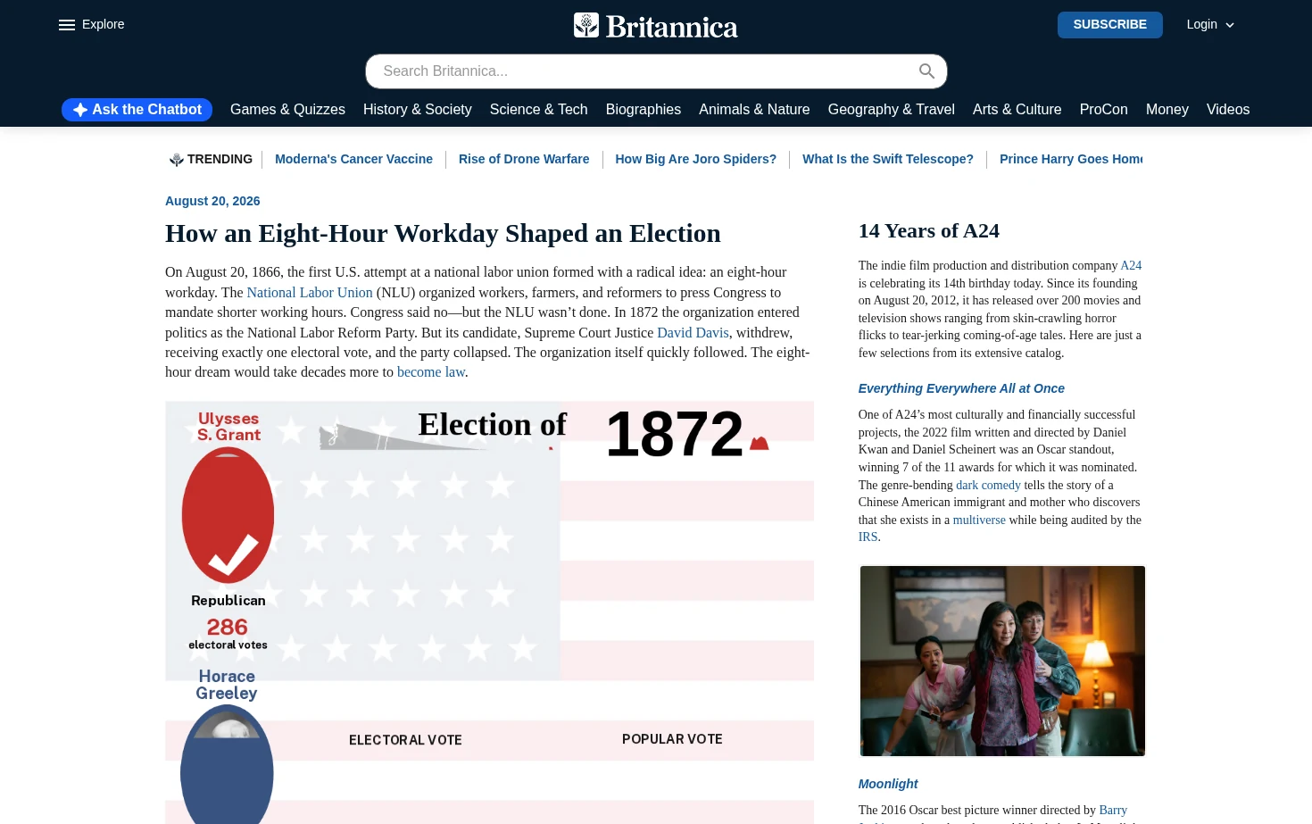 Encyclopedia Britannica 页面快照